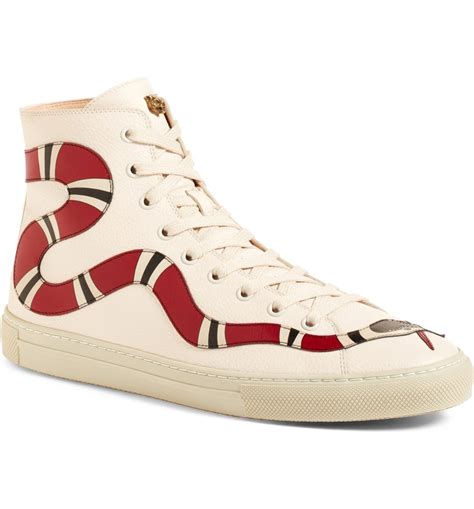 gucci white high top major snake sneakers|Gucci snake high top sneakers.